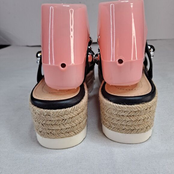 C Comfort est. 1946 Espadrilles Womens 7M Studded Platform White Faux Leather - Picture 3 of 10